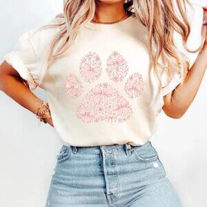 Dog Paw Graphic Tee, Dog Lover Shirt